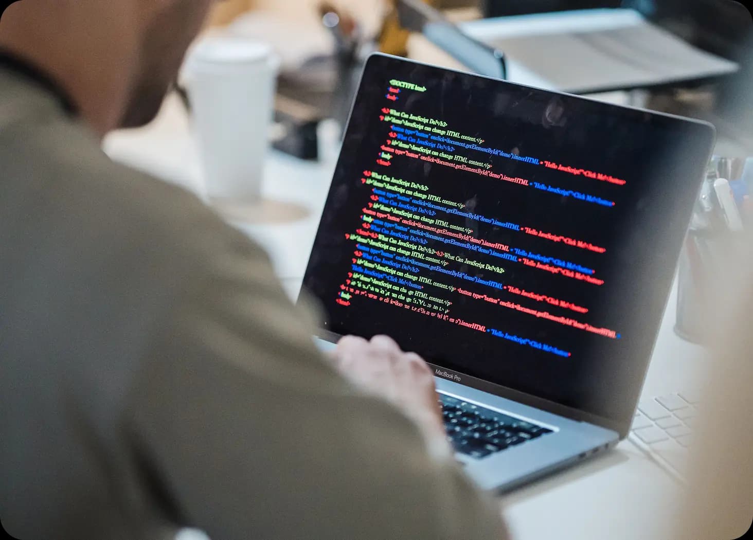 Developer writing code for the Prestmit Gift card API