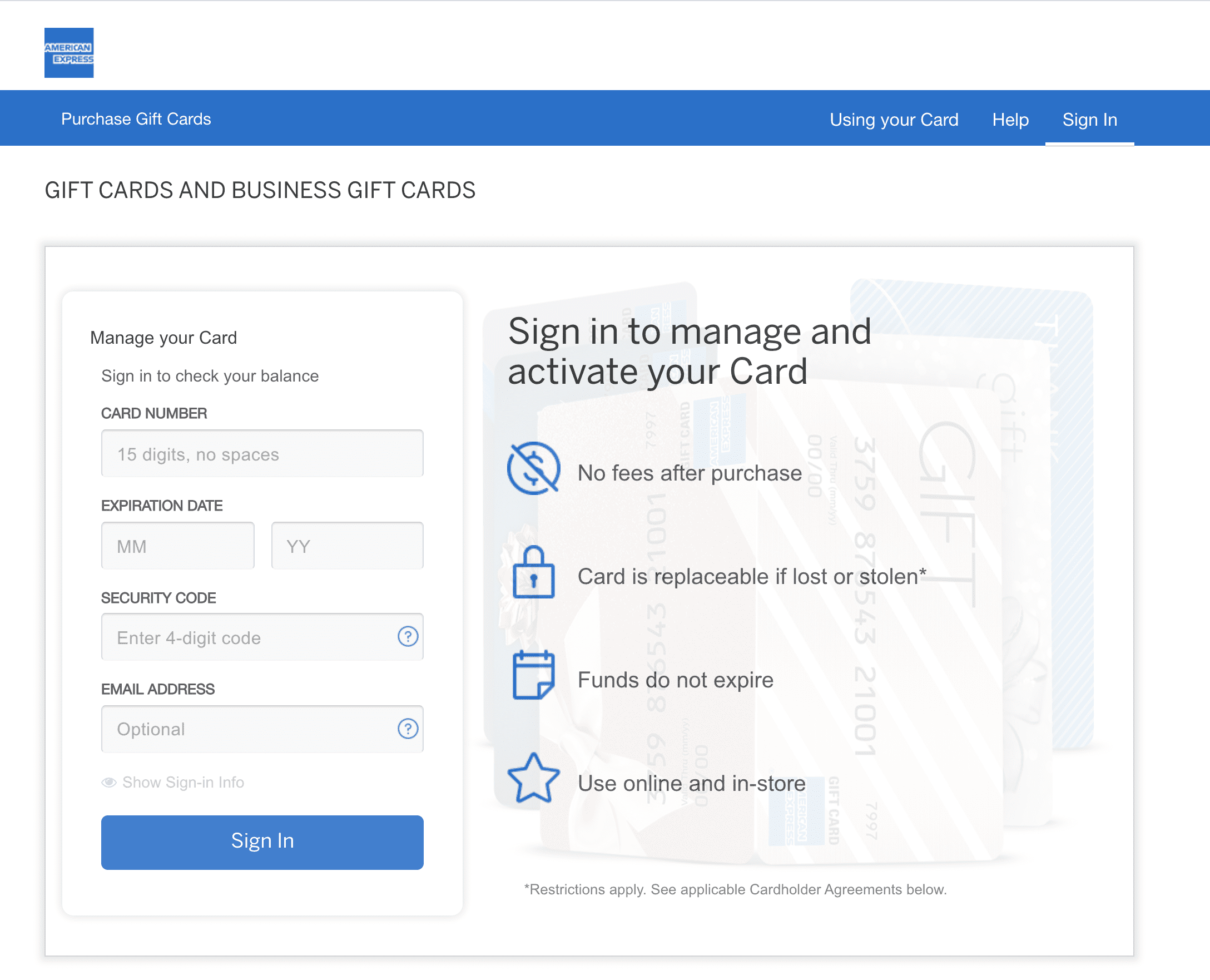 check your available balance on AMEX balance checker website