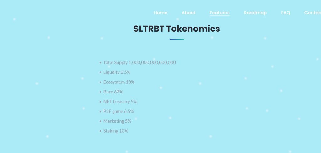 Tokenomics of the Little Rabbit token