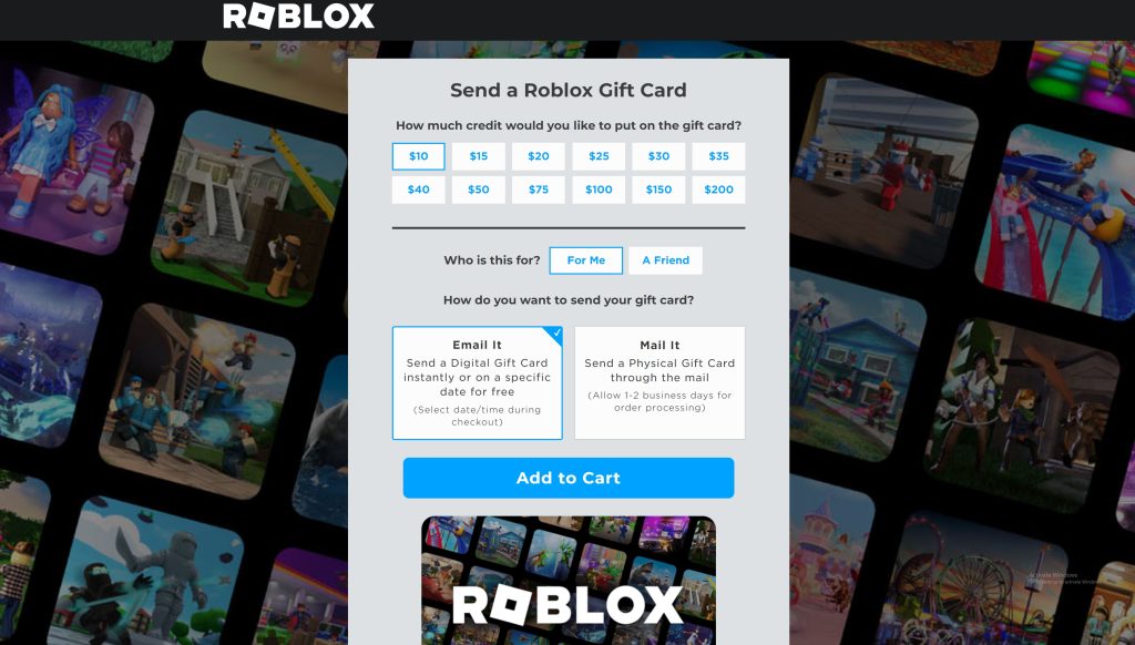 Buy Roblox gift card