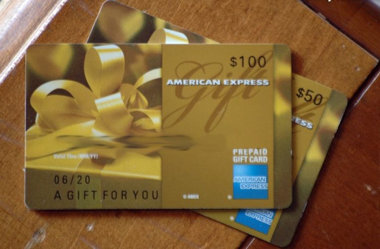 Create AMEX account with a gift card